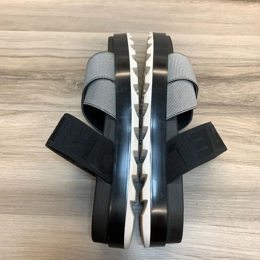 SOREL Women’s Roaming Sport Slide Sandals Black White Size 11 Shoes‎